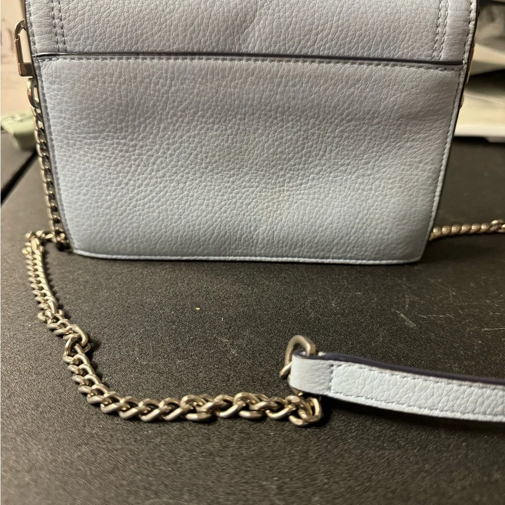 Tory Burch light blue crossbody bag with a chain‎ strap